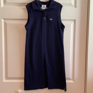LACOSTE Navy Sleeveless Pique Polo Tennis Dress, EUC